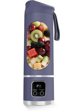 500ML Portable Smoothie Maker Cup, 12-Blade USB-C Juicer, Travel Drink Mixer
